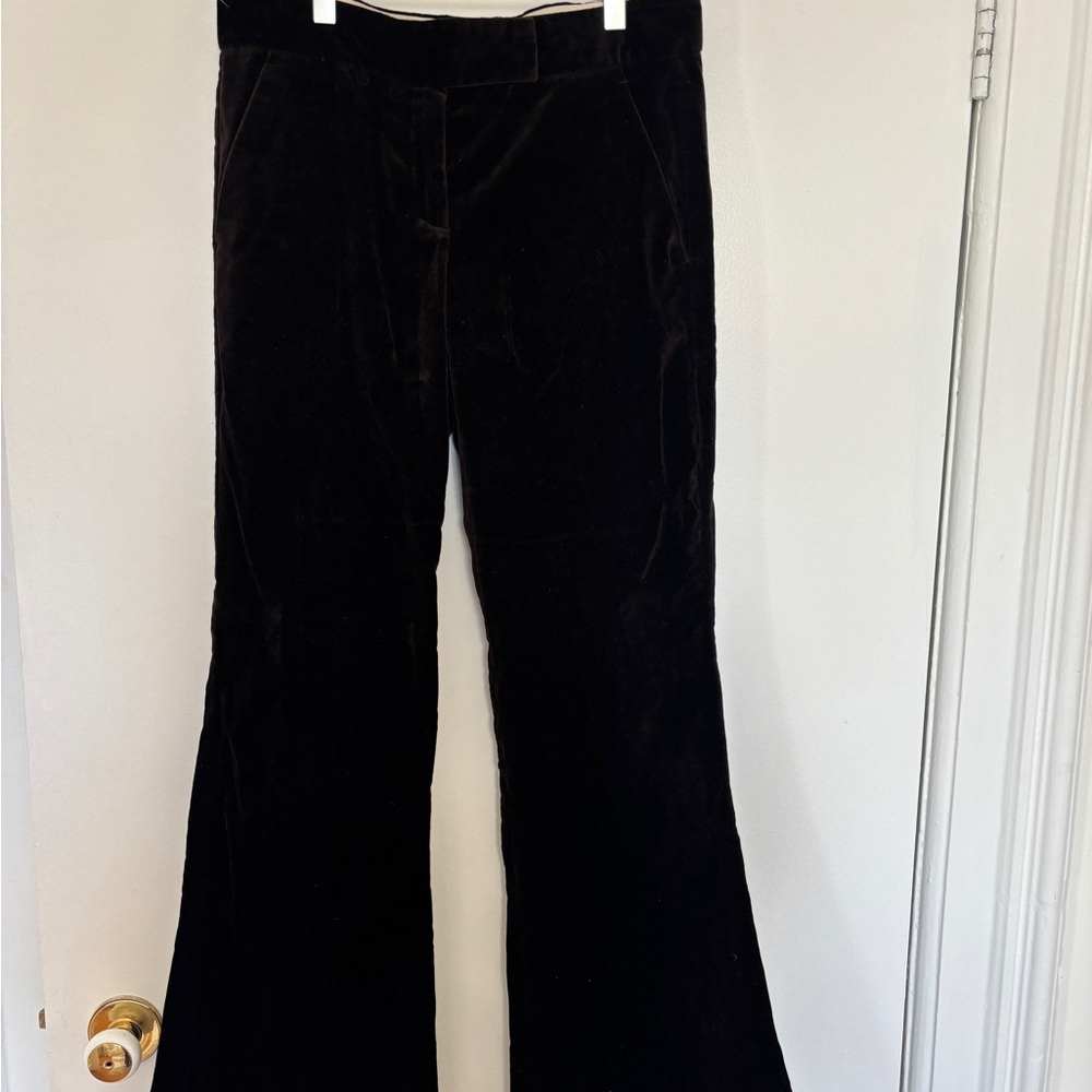 Theory Brown low-rise velvet Pants
